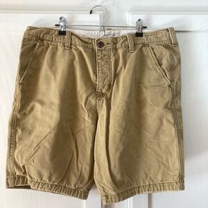 Hollister Men's Khaki Flat Front Shorts